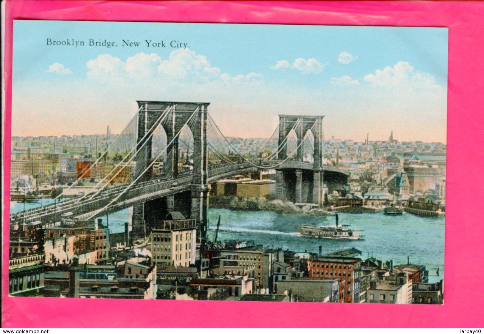 Cpa  Carte Postale Ancienne  - New York Brooklyn Bridge - Ponts & Tunnels