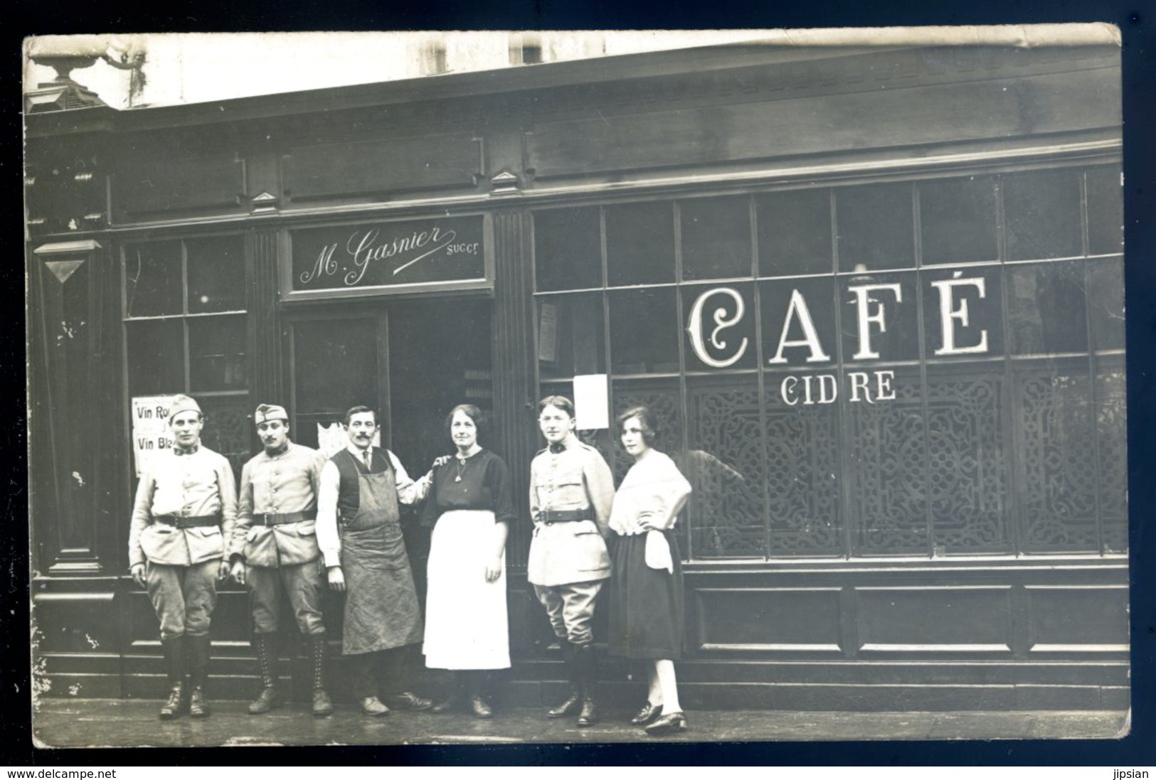 Cpa Carte Photo Café Bistrot Restaurant Gasnier Successeur -- Accompagnant Cartes De Dinan Dans Le 22 (1)    AVRIL18-18 - To Identify