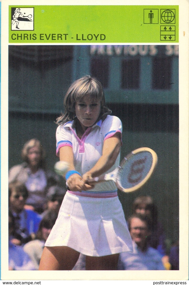 EX. YU. Sloveniasport. Advertising Card. Chris Evert-Lloyd. - Apparel, Souvenirs & Other