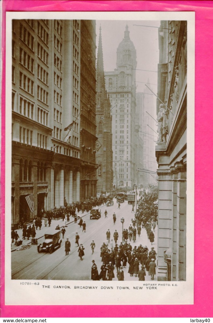 Cpa  Carte Postale Ancienne  - New York The Canyon Broadway Down Town - Broadway