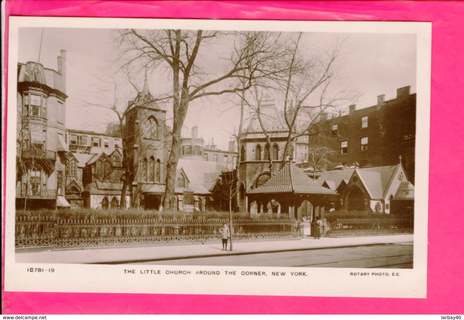 Cpa  Carte Postale Ancienne  - New York The Little Church Around The Corner - Broadway