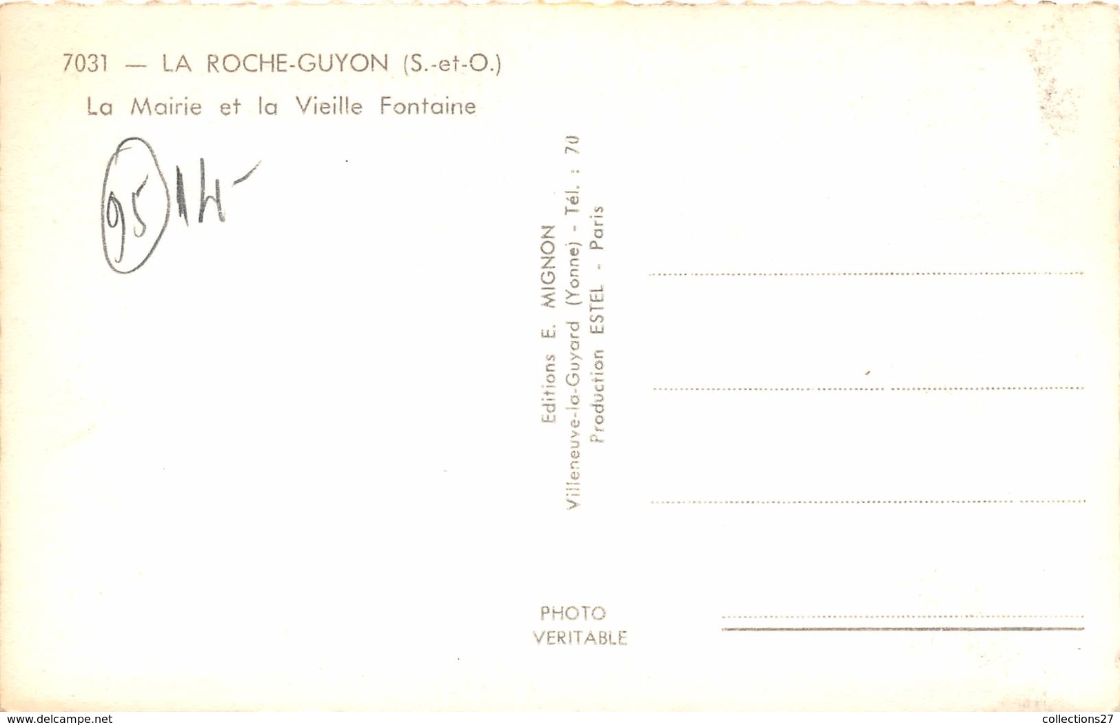 95-LA ROCHE-GUYON- LA MAIRIE ET LA VIEILLE FONTAINE - La Roche Guyon