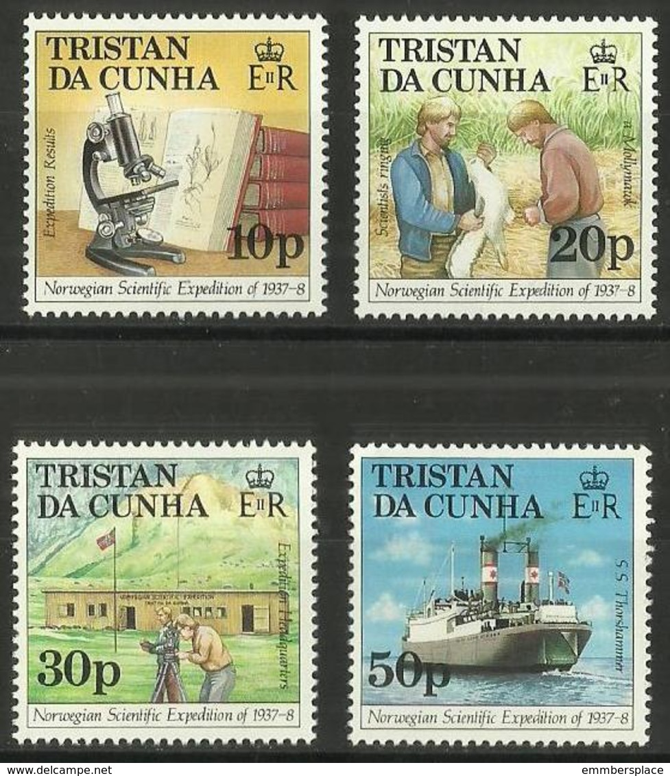 Tristan Da Cunha - 1987 Norwegian Scientific Expedition Set Of 4 MNH **  SG 434-7   Sc 416-9 - Tristan Da Cunha