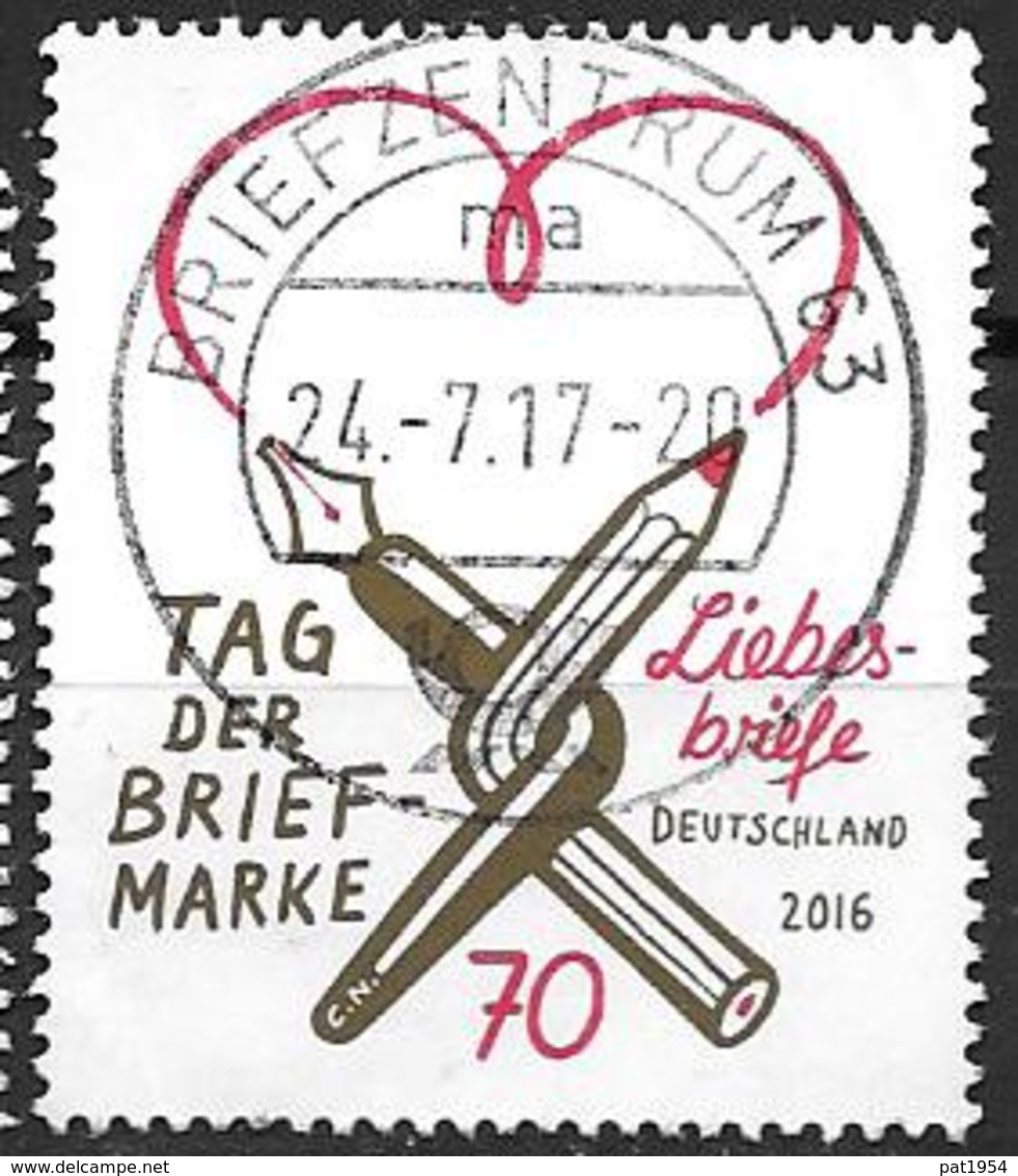 Allemagne 2016 N°3058 Oblitéré Lettres D'Amour - Usati