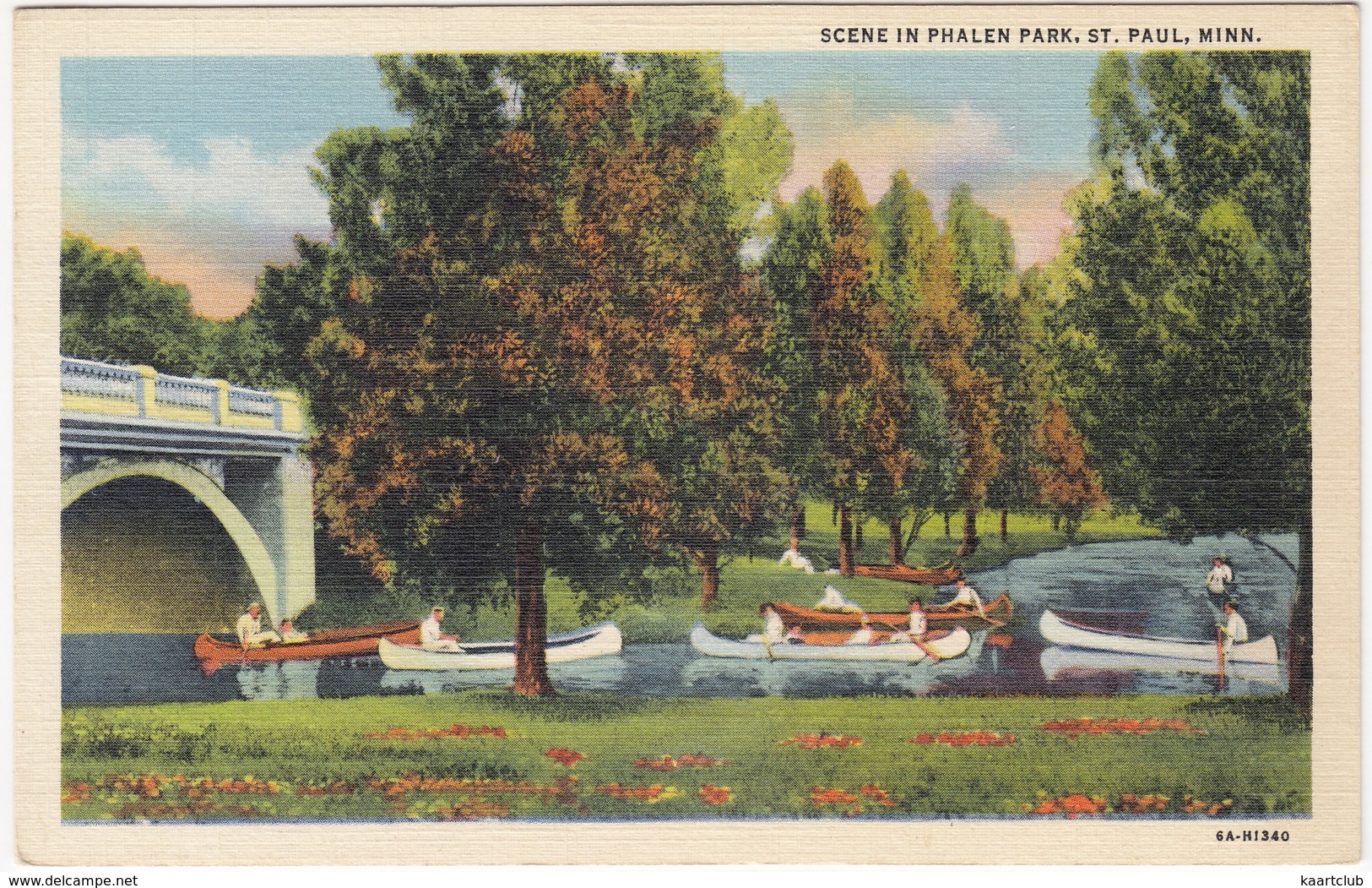 Scene In Phalen Park, St. Paul - (Minn., USA) - Canoes - St Paul