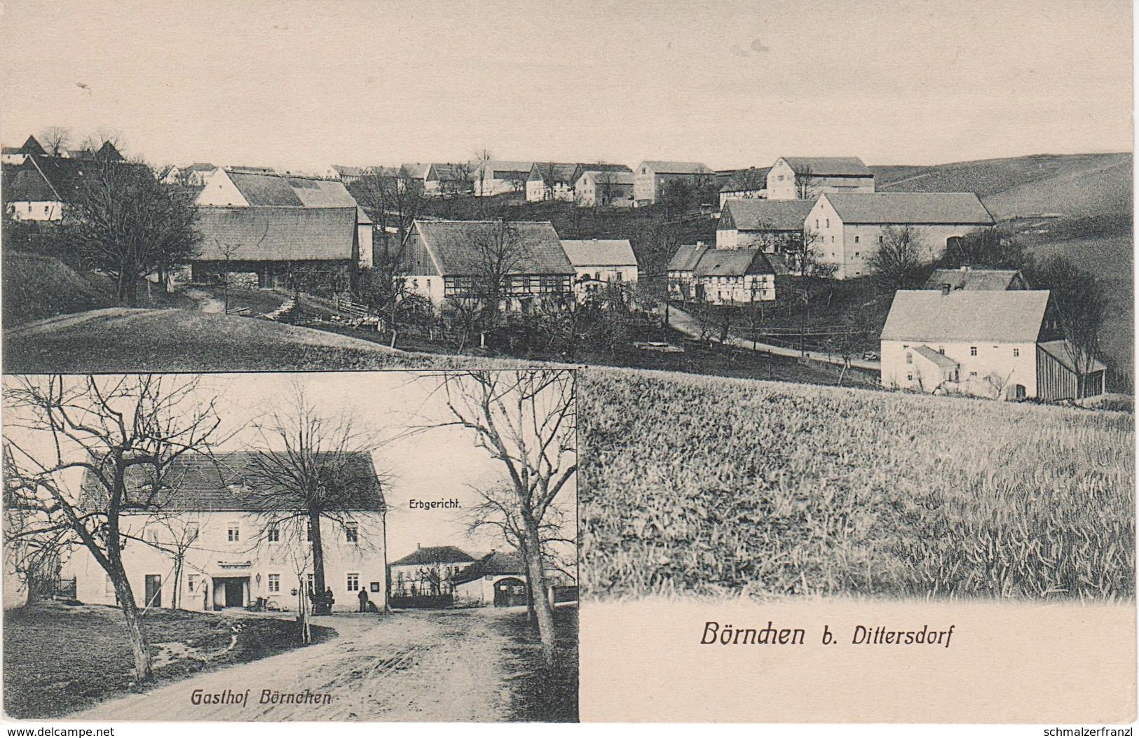 AK Börnchen Gasthof Erbgericht A Dittersdorf Glashütte Bärenstein Liebenau Lauenstein Waltersdorf Bärenhecke Döbra - Glashütte