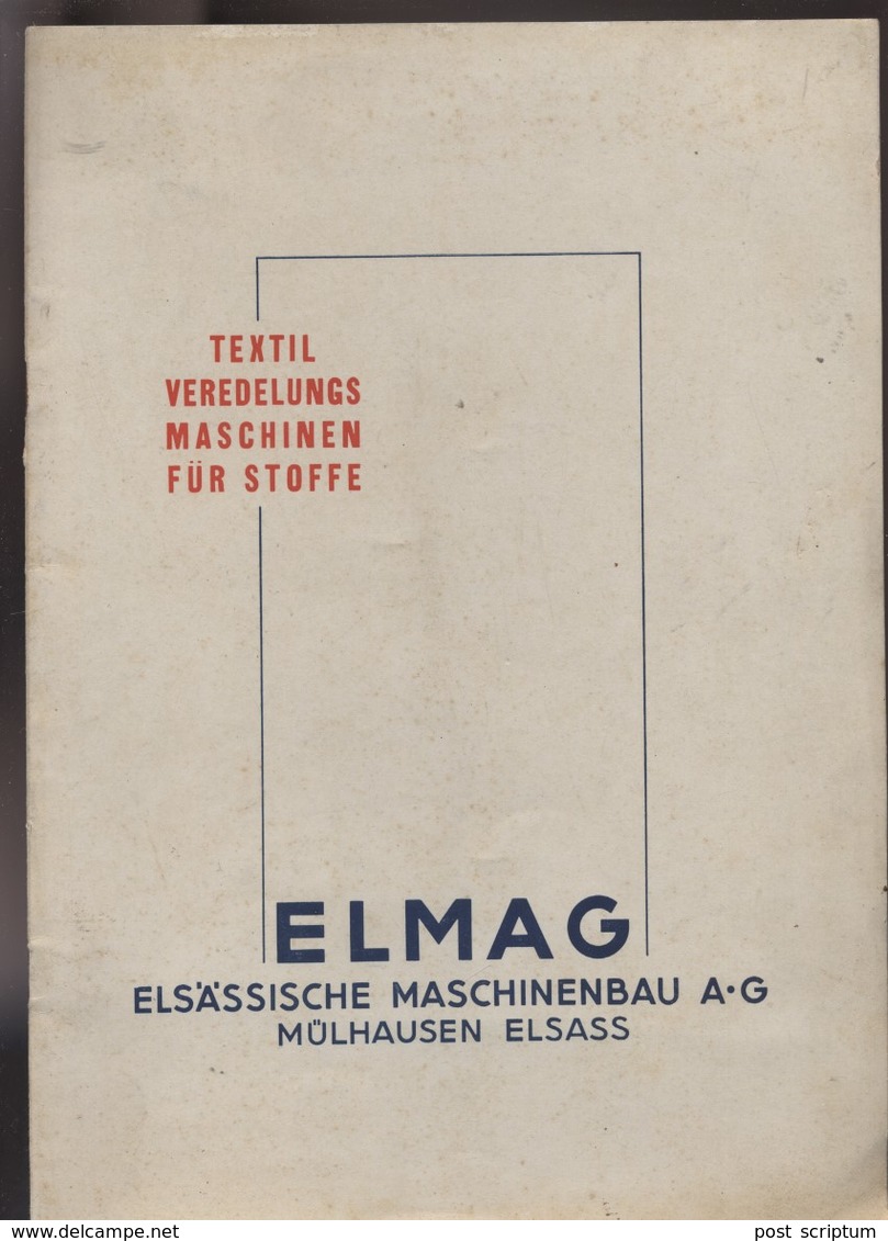 Livre En Allemand - Textil Veredelungs Maschinen Für Stoffe - Elmag ElsÄssische Maschinenbau Mülhausen - Mulhouse Alsace - Catalogues