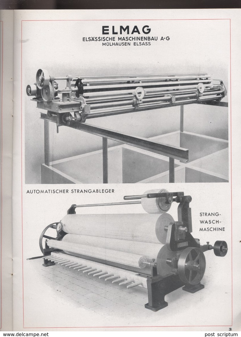 Livre En Allemand - Textil Veredelungs Maschinen Für Stoffe - Elmag ElsÄssische Maschinenbau Mülhausen - Mulhouse Alsace - Catálogos