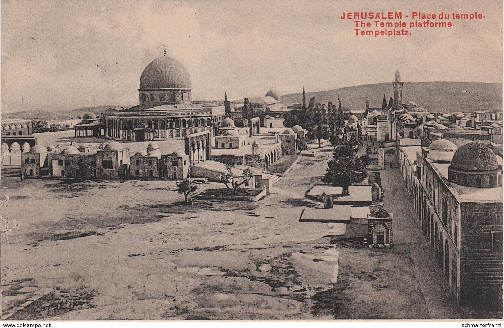 AK Jerusalem ירושלים Al Quds القدس Place Temple Platform Felsendom Tempelberg Mosque Mosquée Israel Palästina Palestine - Palestina
