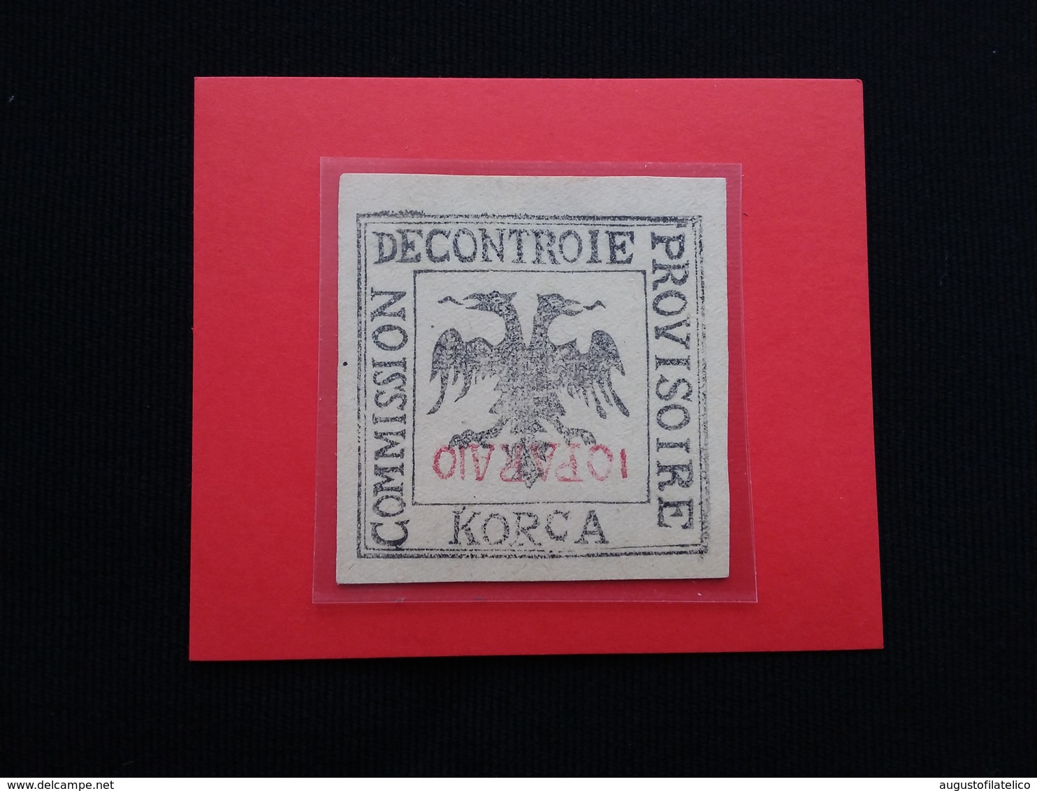 ALBANIA 1914 - KORIZA - Posta Militare - 10 Para Nuovo Siglato G.B. (Giulio Bolaffi) + Spedizione Raccomandata - Albania