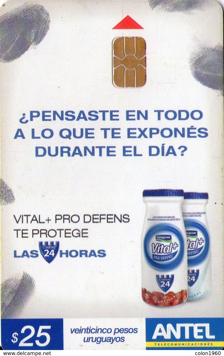 TARJETA TELEFONICA DE URUGUAY. 492a (VITAL + PRO DEFENS) (255) - Uruguay