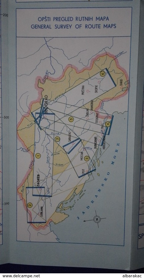 JAT 1964 JUGOSLOVENSKI AEROTRANSPORT ROUTE MAPS Excellent - Timetables