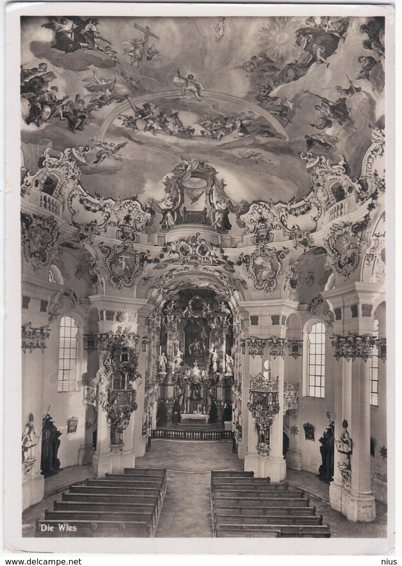 Germany Deutschland 1937 Wallfahrtskirche Wies Bei Steingaden Obb., Weilheim, Canceled In Fussen - Weilheim