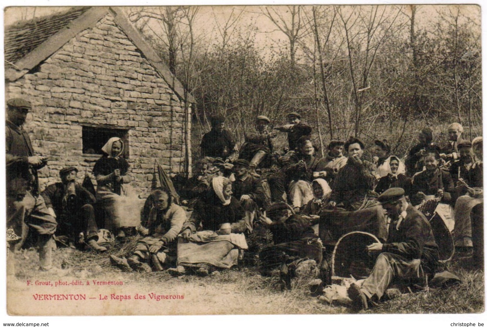 CPA Vermenton, Le Repas Des Vignerons (pk44615) - Vermenton