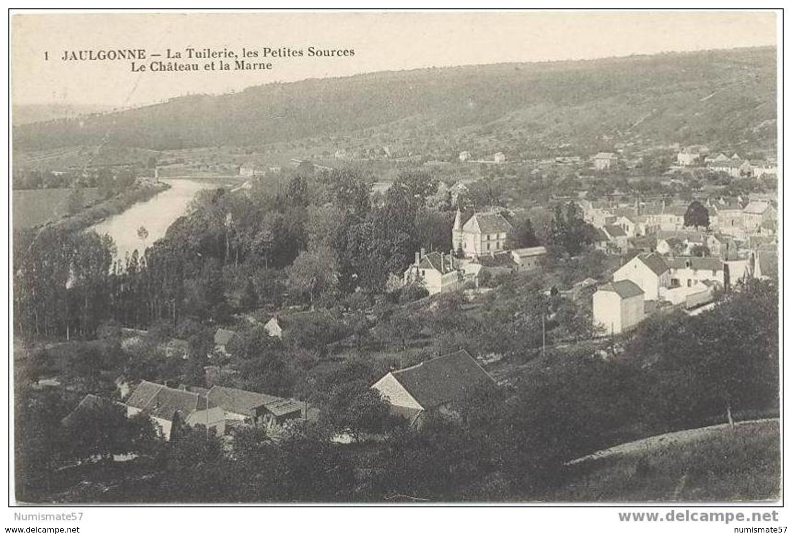 CPA JAULGONNE - La Tuilerie , Les Petites Sources , Le Château Et La Marne - 14/05/1914 - Other & Unclassified