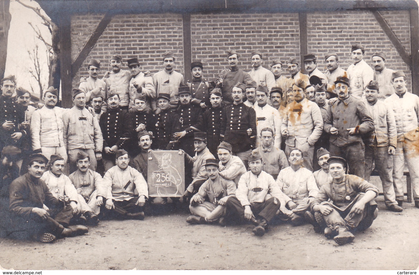 CARTE PHOTO DE GUERRE,MILITAIRE,MILITARI A,MONT VALERIEN EN 1914,HAUT DE SEINE,256 EME REGIMENT INFANTERIE,92 - Mont Valerien
