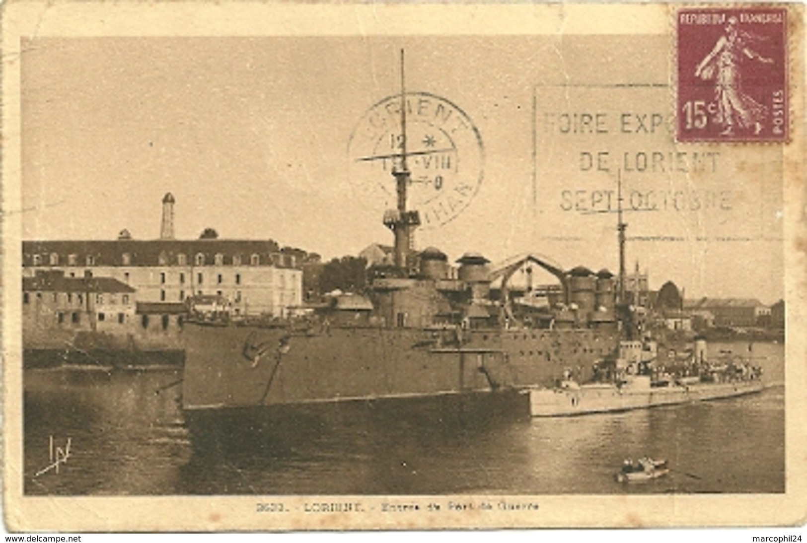 MORBIHAN - Dépt N° 56 = LORIENT 1930 = CPA  N° 3633 = Entrée Du PORT De GUERRE - Lorient