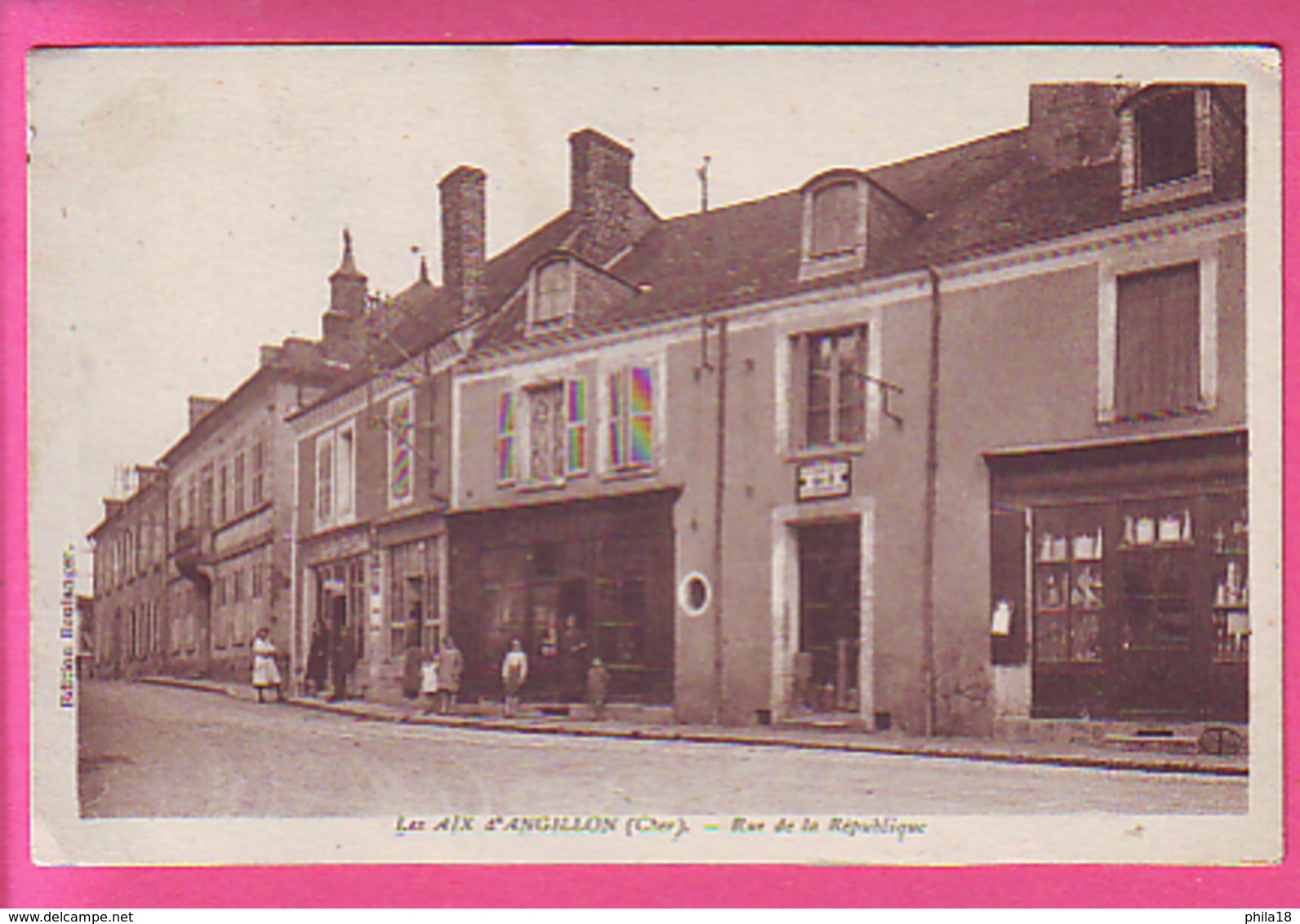 LES AIX D'ANGILLON RUE DE LA REPUBLIQUE  CHARCUTERIE - Les Aix-d'Angillon