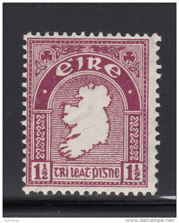 Ireland 1922-23 MH Scott #67 1 1/2p Map Of Ireland Wmk Monogram SE - Nuovi