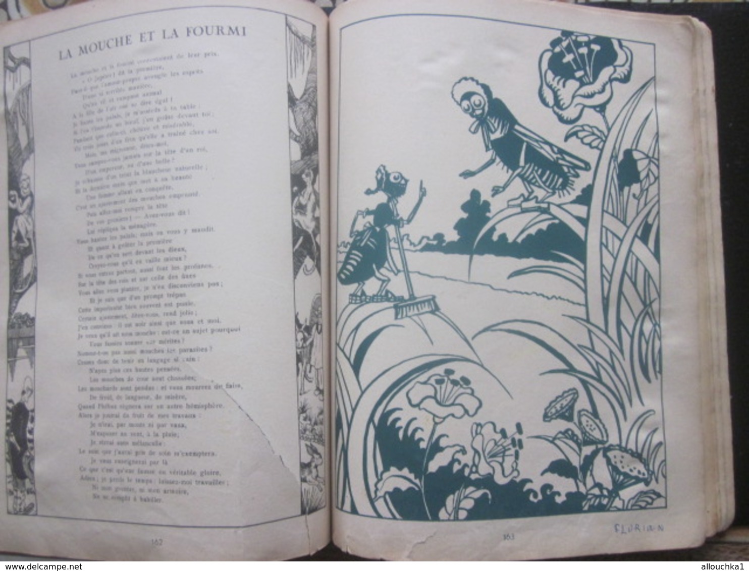 LES FABLES DE LA FONTAINE TEXTES & IMAGES en CHROMOS ANCIEN LIVRE JUNIOR A COLORIER-100 PAGES-FAIRE DÉFILER LES SCANNS