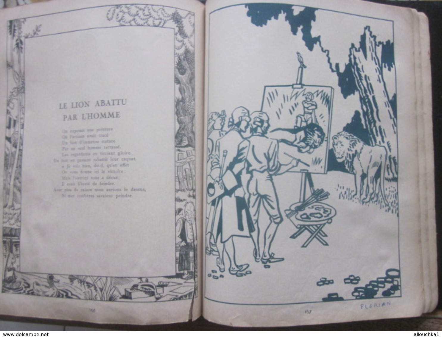 LES FABLES DE LA FONTAINE TEXTES & IMAGES en CHROMOS ANCIEN LIVRE JUNIOR A COLORIER-100 PAGES-FAIRE DÉFILER LES SCANNS