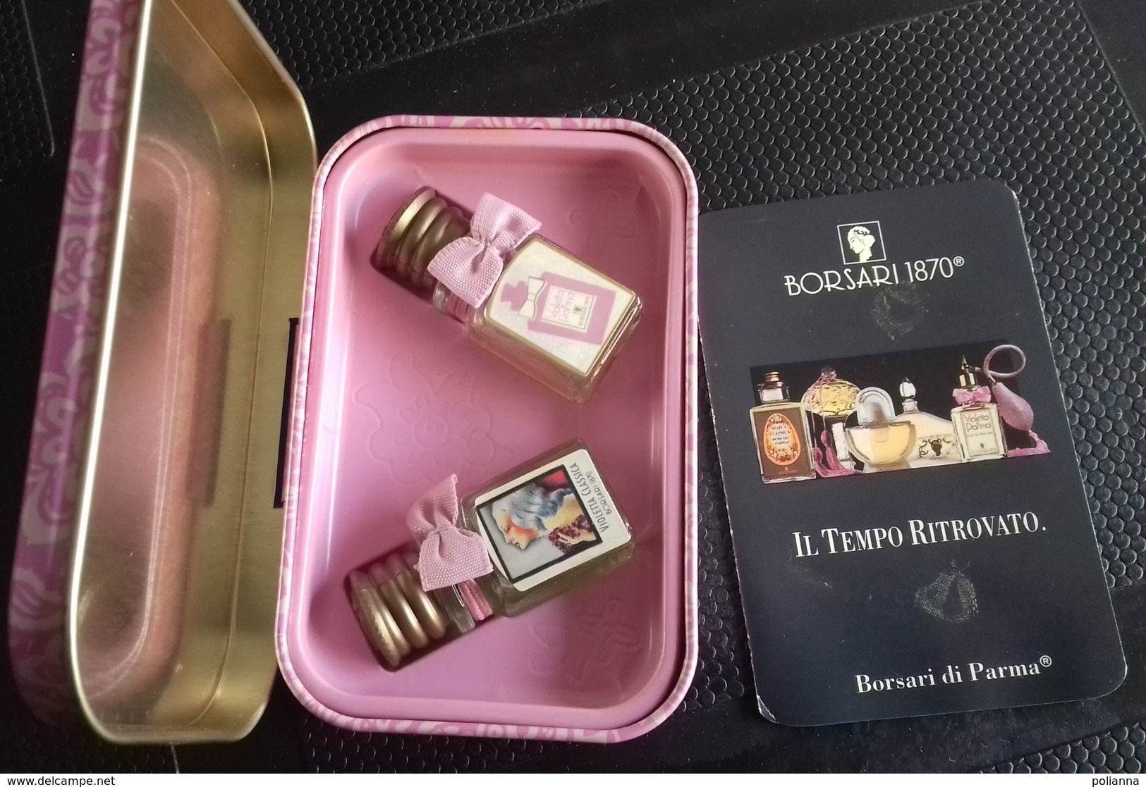 M#0U42 SCATOLA IN LATTA BORSARI MINI EAU DE PARFUM VIOLETTA DI PARMA E VIOLETTA - Mignon Di Profumo Donna (con Box)