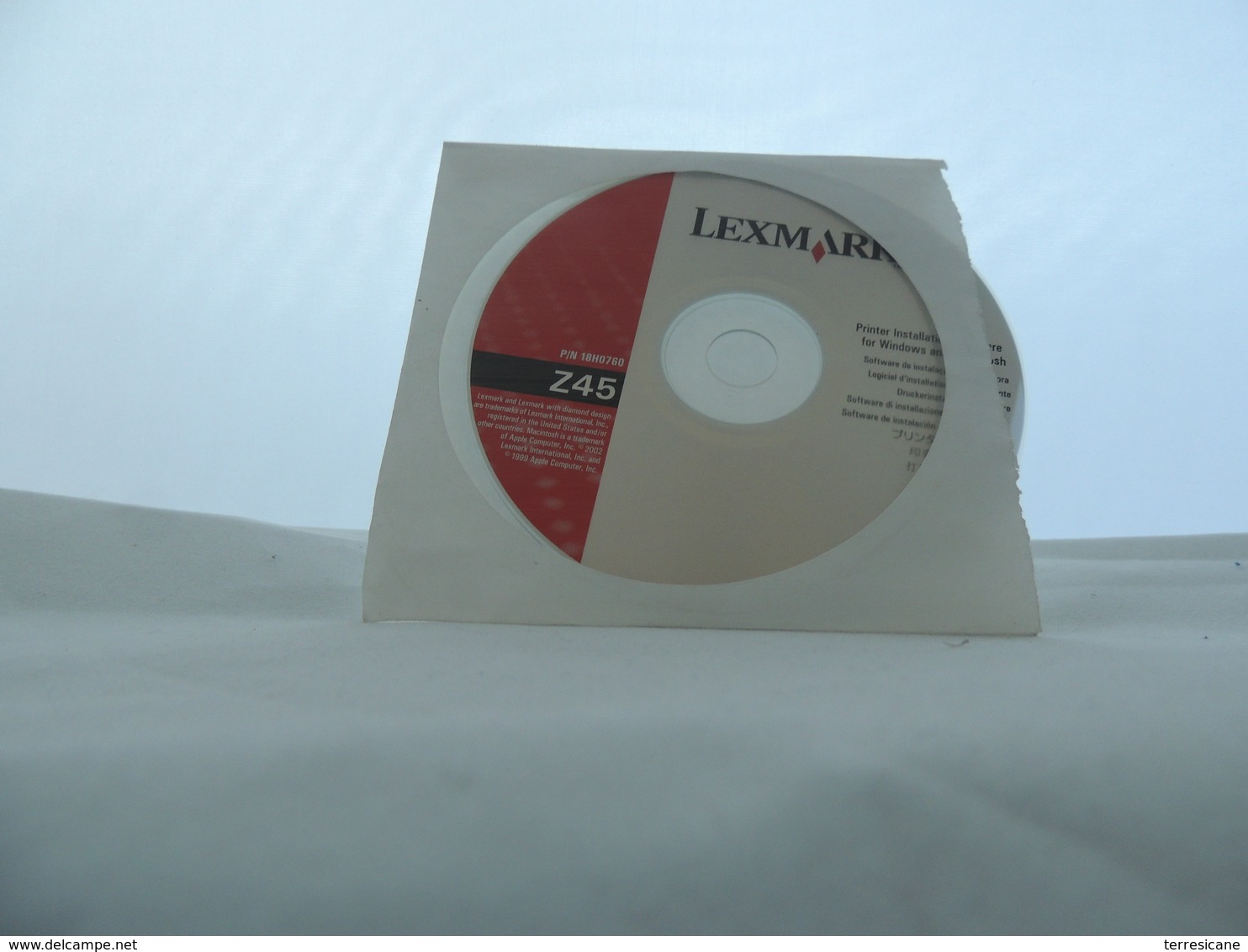 CD LEXMARK Z45 PRINTER INSTALLATION SOFTWARE FOR WINDOWS AND MACINTOSH - CD