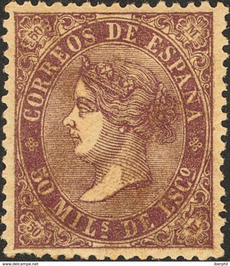 279 1868. * 98. 50 Mils Violeta. Color Intenso. MAGNIFICO. Edifil 2018: 34? - Other & Unclassified