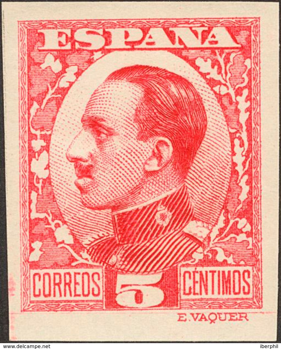 427 1930. ** 491ccs. 5 Cts Carmín. CAMBIO DE COLOR Y SIN DENTAR. MAGNIFICO Y RARO, NO CATALOGADO. - Other & Unclassified