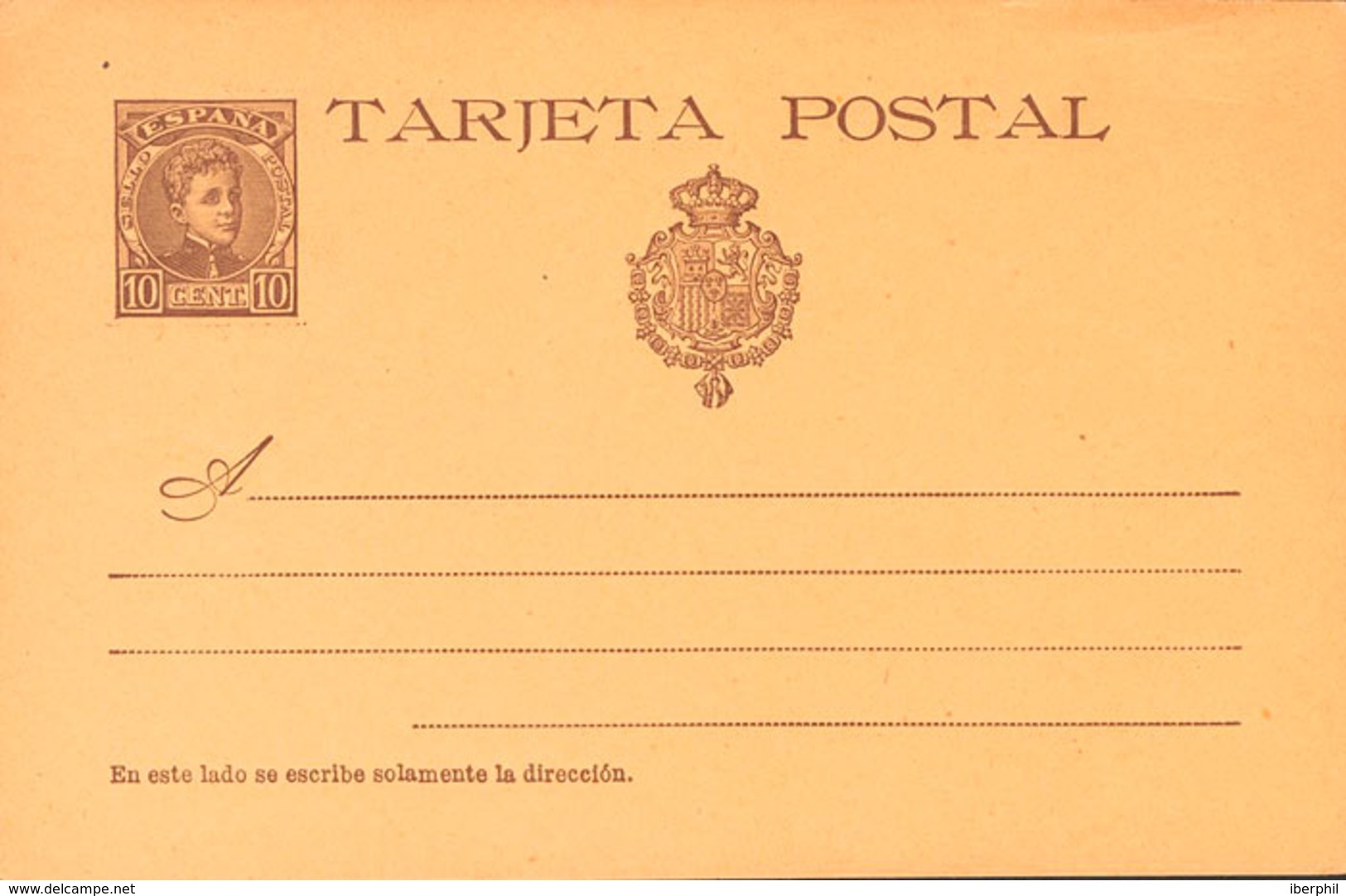 870 1901. (*) EP37SN. 10 Cts Castaño Sobre Tarjeta Entero Postal. SIN NUMERACION. MAGNIFICA. (Láiz 2006, 160 Euros) - Other & Unclassified