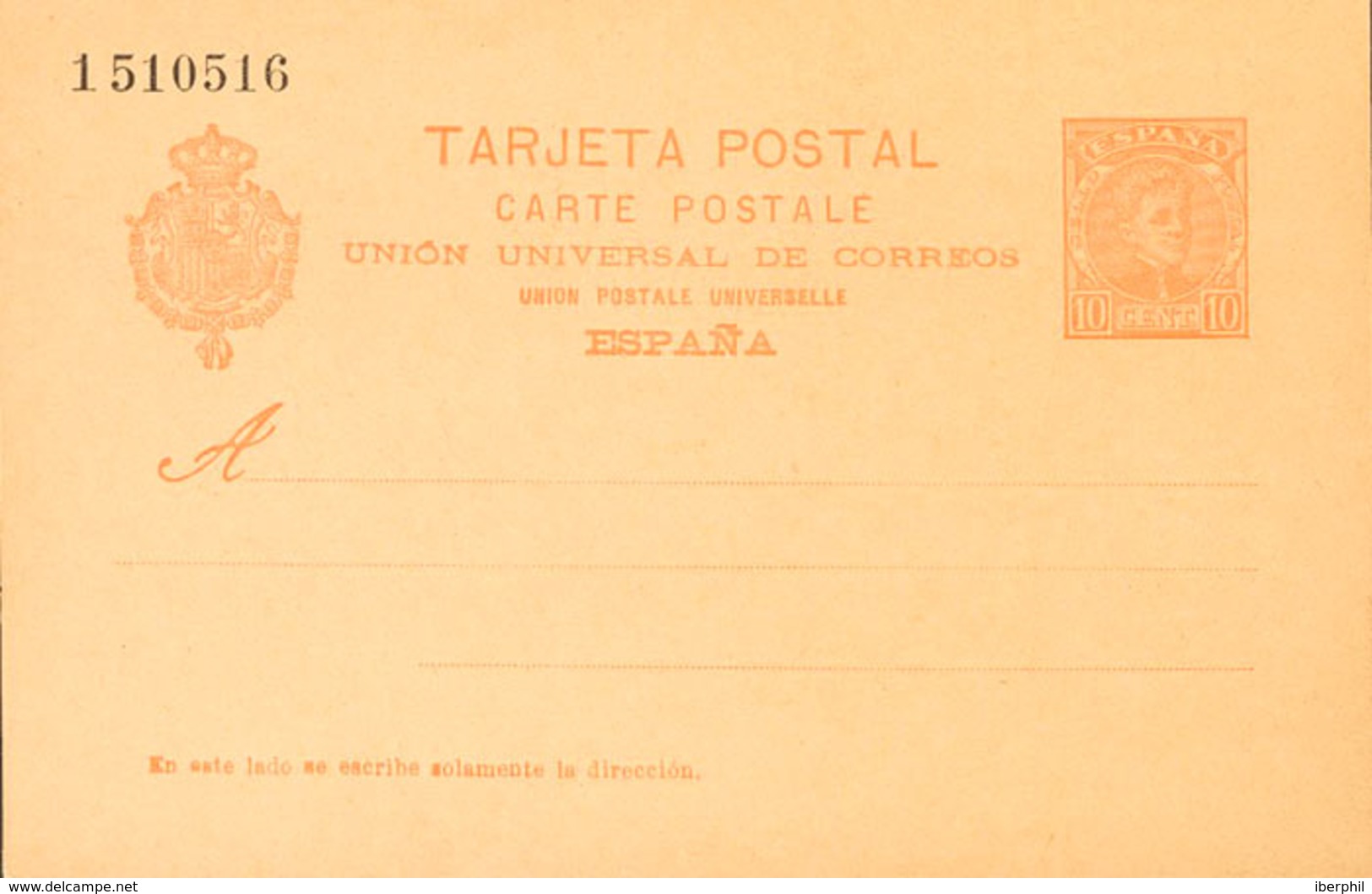 878 1902. (*) EP42. 10 Cts Naranja Sobre Tarjeta Entero Postal. MAGNIFICA. Edifil 2018: 128? - Other & Unclassified