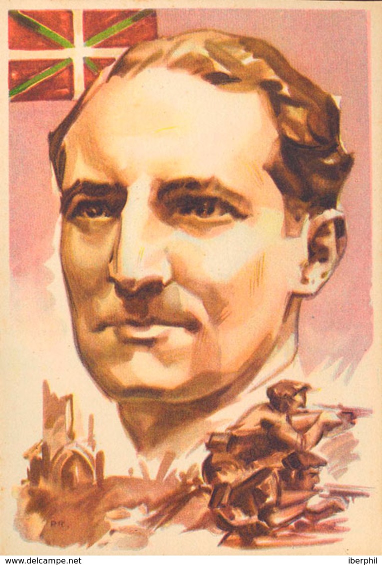 976 (1936ca). Tarjeta Postal Ilustrada (José Antonio Aguirre). Departamento De Propaganda De La Delegación Del Gobierno  - Otros & Sin Clasificación