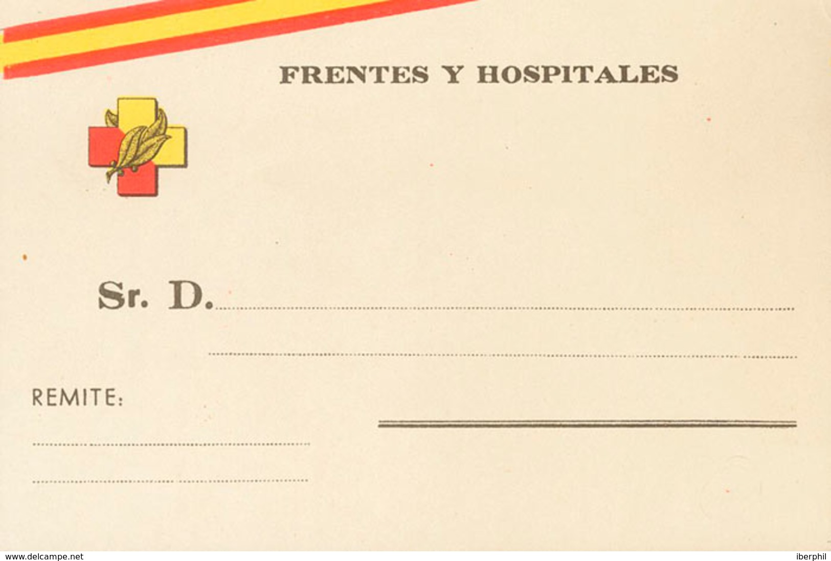 1010 1938. Tarjeta Postal De FRENTES Y HOSPITALES. MAGNIFICA. - Otros & Sin Clasificación