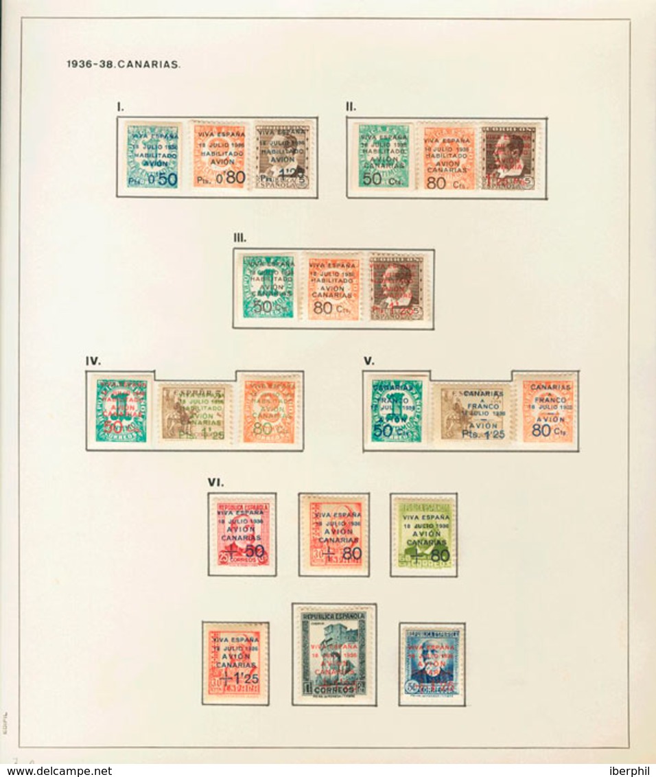 1124 1936. Interesante Conjunto Completo Con Todas Las Series De Canarias Entre 1936 Y 1938 (Edifil 1/51), En Nuevo Con  - Other & Unclassified