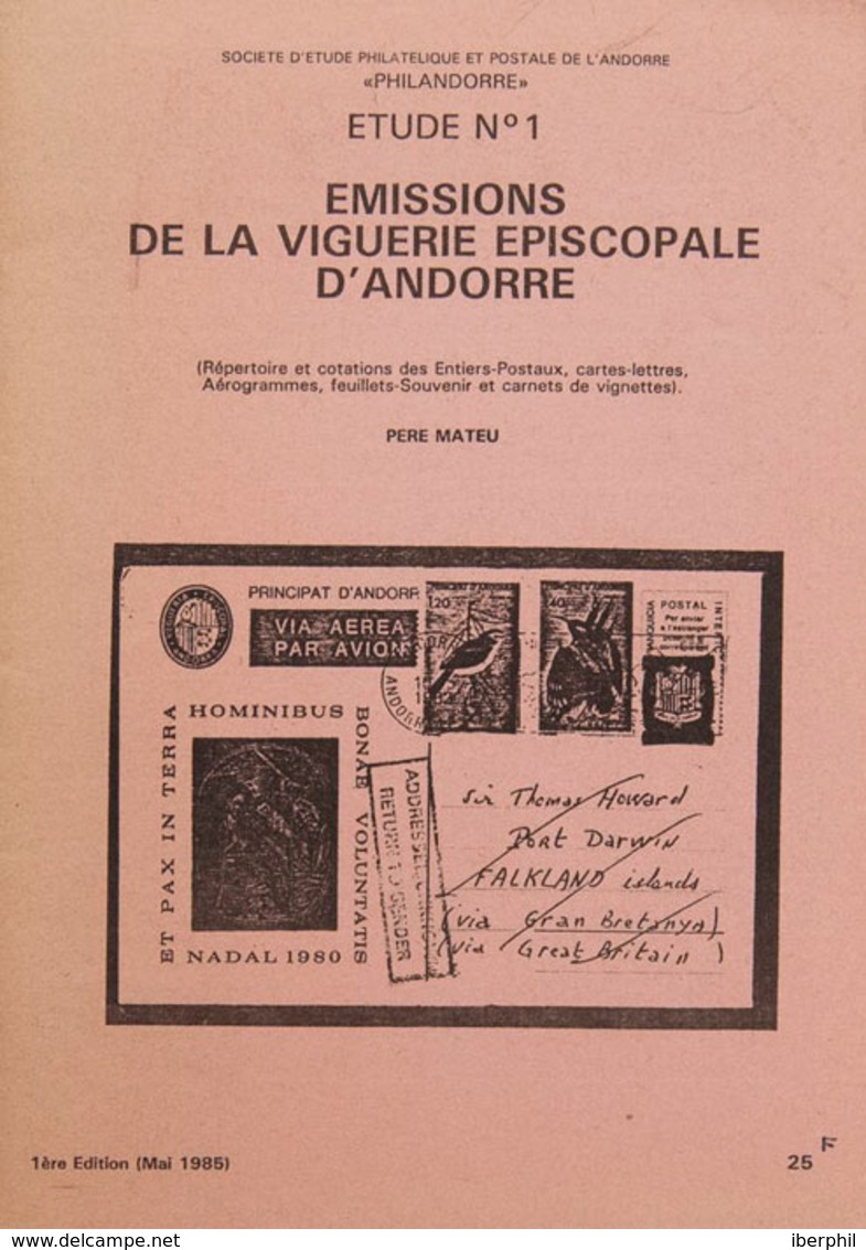 1139 1985. EMISSIONS DE LA VIGUERIE EPISCOPALE D'ANDORRE. Pere Mateu. Philandorre, 1985. - Altri & Non Classificati