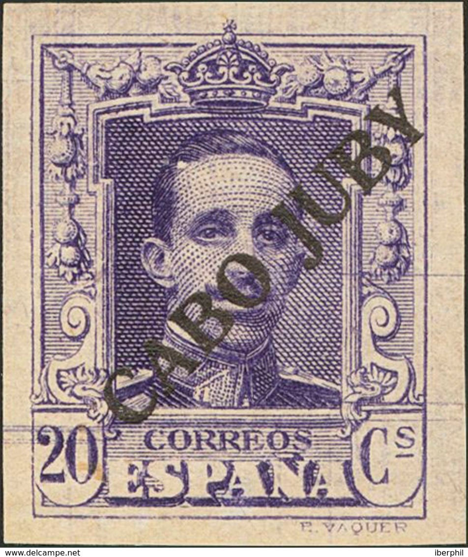 1144 1925. ** 25s. 20 Cts Violeta. SIN DENTAR. MAGNIFICO. Edifil 2018: 107? - Cabo Juby