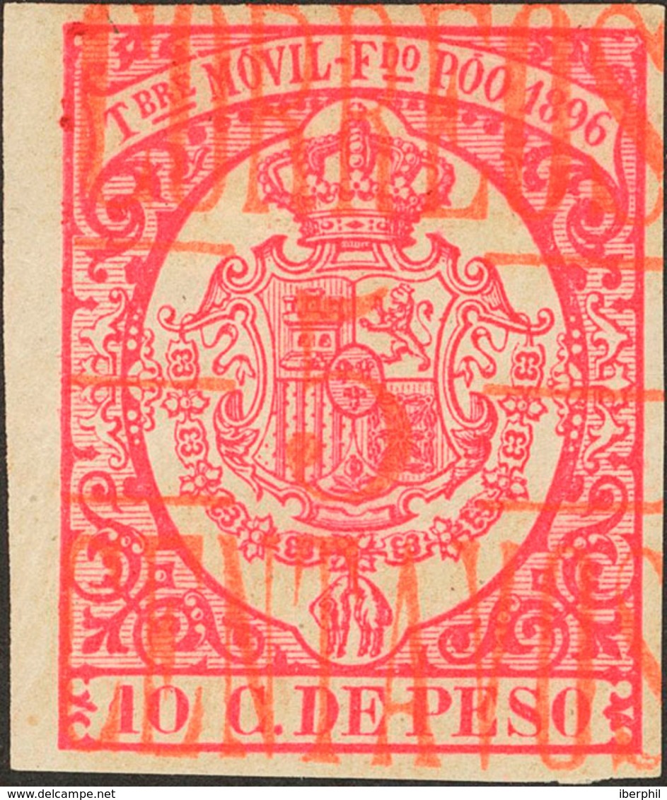 1355 .   41Ab. 5 Ctvos Sobre 10 Cts Rosa (sobrecarga Roja). MAGNIFICO. Edifil 2012: 150? - Fernando Po