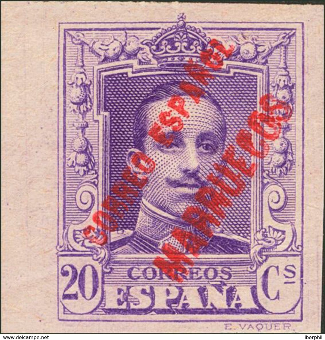 1591 1923. * 21s. 20 Cts Violeta. SIN DENTAR. MAGNIFICO. Edifil 2018: 51? - Marocco Spagnolo