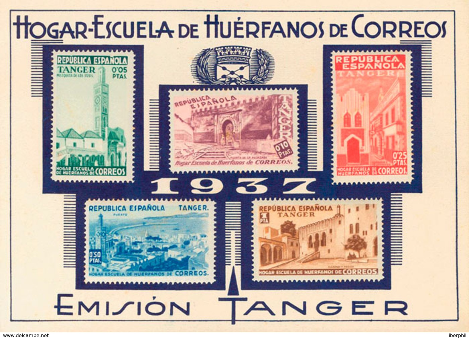 1628 1937. * 1/4. Serie Completa, Sobre Tarjeta De Presentación. MAGNIFICA. - Marruecos Español