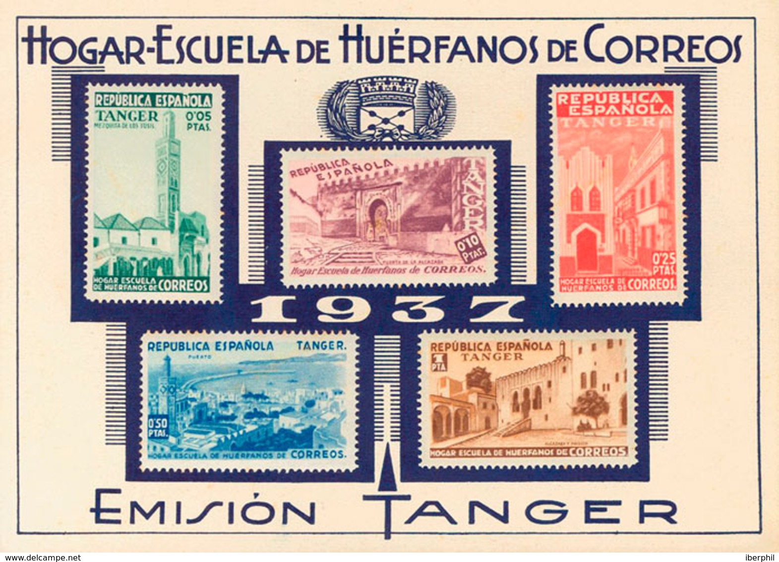 1628 1937. * 1/4. Serie Completa, Sobre Tarjeta De Presentación. MAGNIFICA. - Spanish Morocco