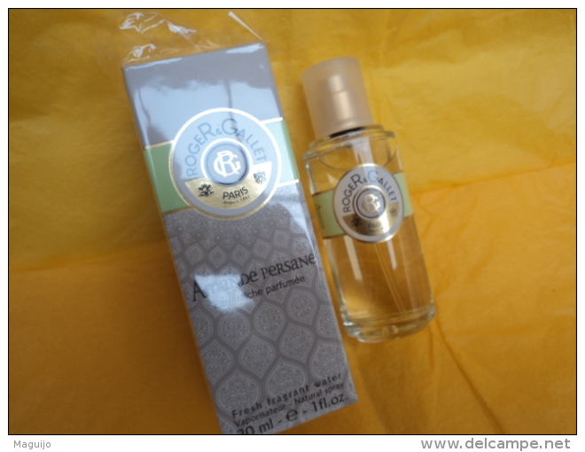 ROGER &amp; GALLET" AMANDE PERSANE " VAPO 30 ML  EAU FRAICHE PARFUMEE  NEUF  LIRE ET VOIR !! - Miniatures Femmes (avec Boite)