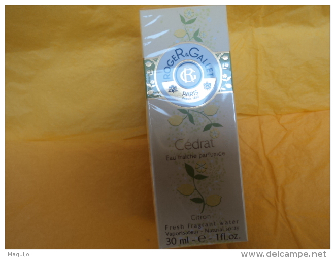 ROGER &amp; GALLET" CEDRAT   " VAPO 30 ML  EAU FRAICHE PARFUMEE  NEUF  LIRE ET VOIR !! - Miniatures Femmes (avec Boite)