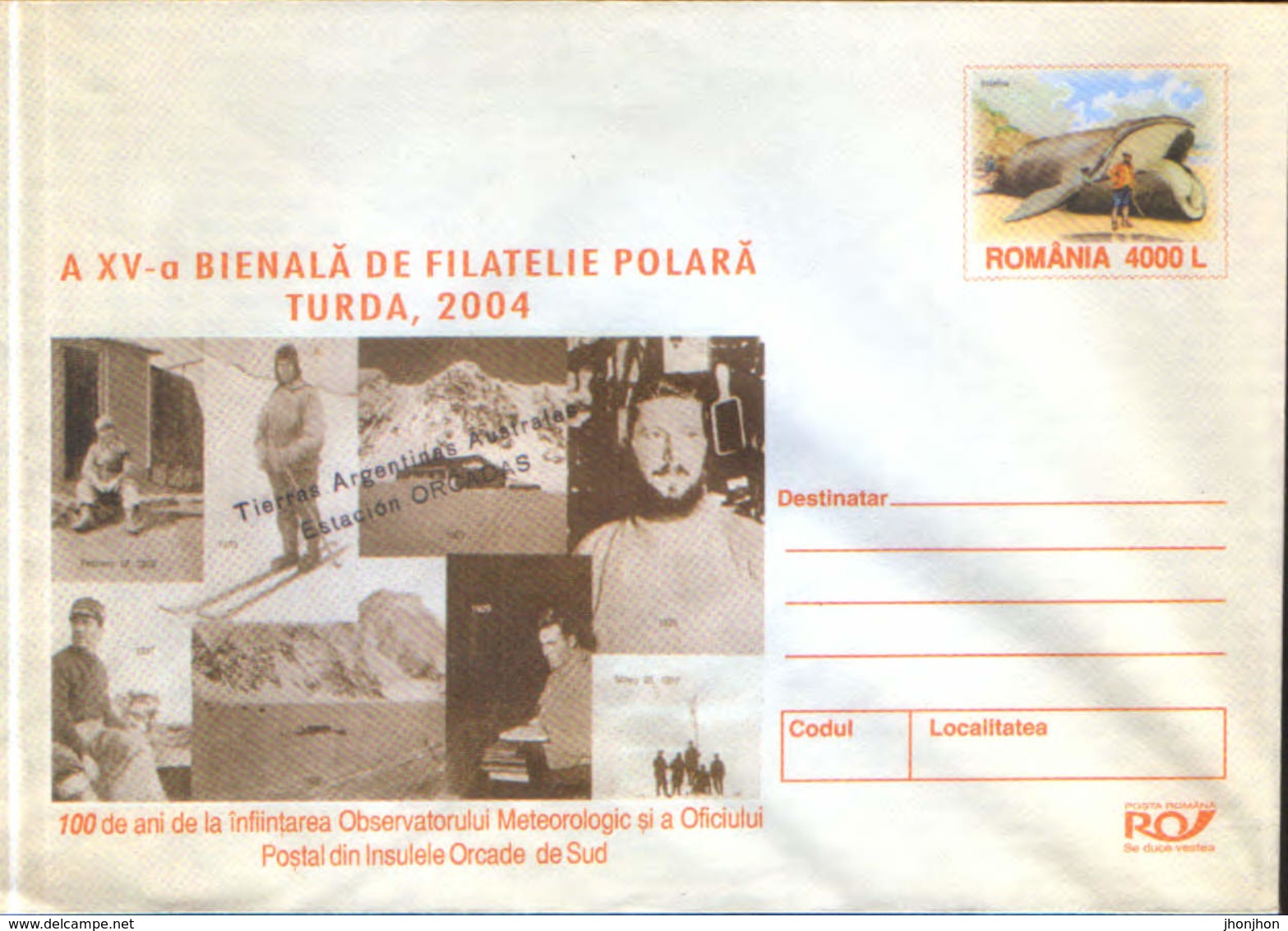Romania - Stationery Cover Unused 2004 - 100 Years Since The Meteorological Observatory, And The South Orc's Islands OP - Events & Commemorations