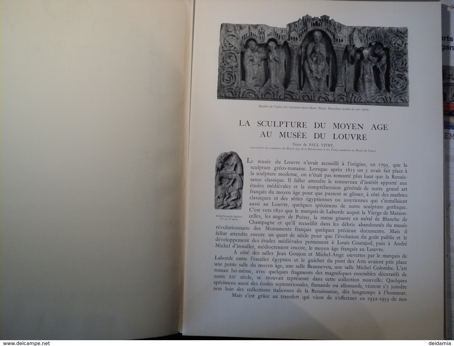 LE LOUVRE. ENSEMBLE DE PLANCHES SUR LA SCULPTURE DU MOYEN AGE. SNEP / ILLUSTRATION PAUL VITRY / NOTRE DAME EN VAUX ... - Autres & Non Classés