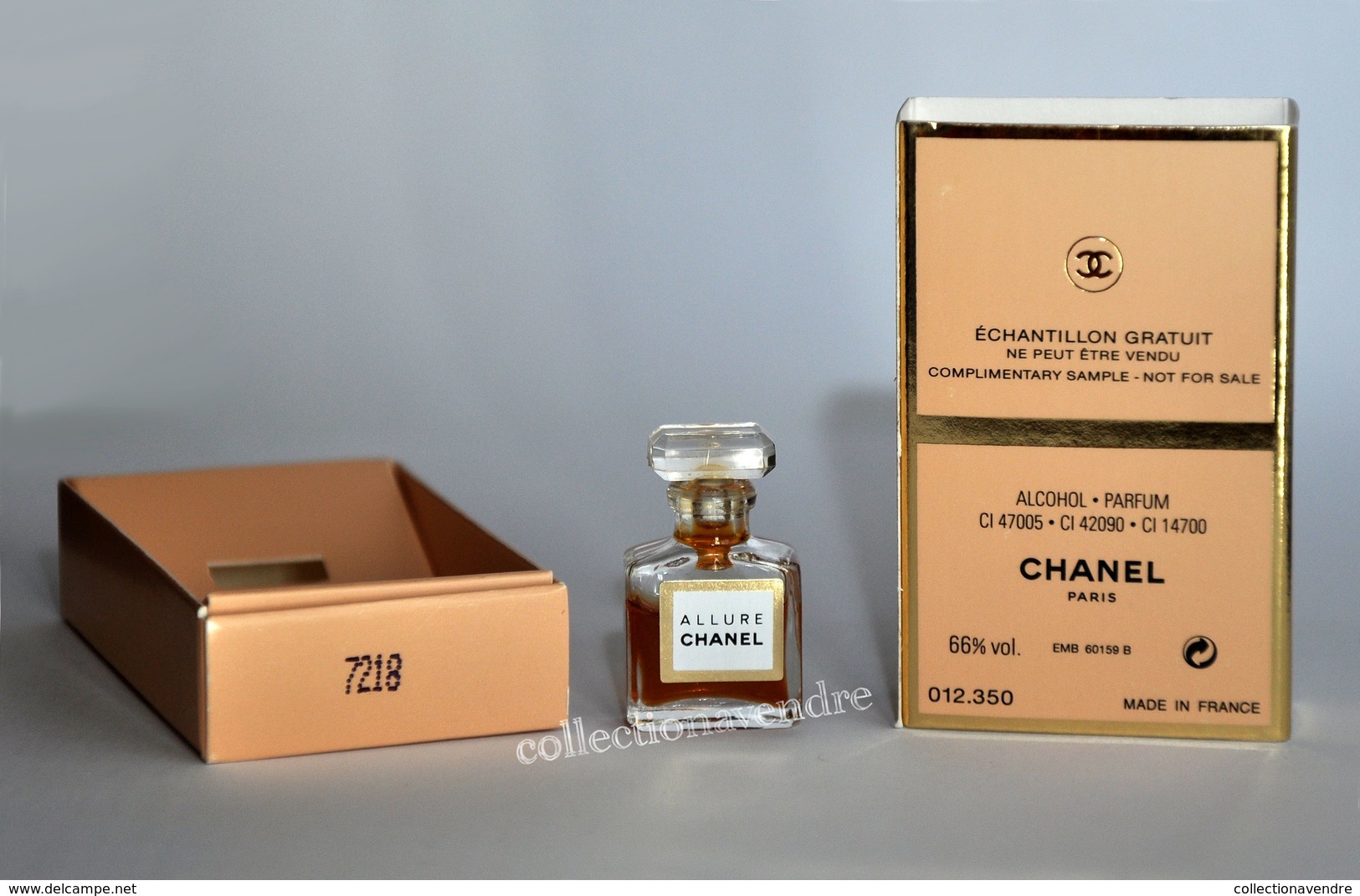 CHANEL : Allure, Version 1996 "épaules Tombantes" Parfum 1,5 Ml Avec Sa Boite, Parfait état - Miniatures Womens' Fragrances (in Box)