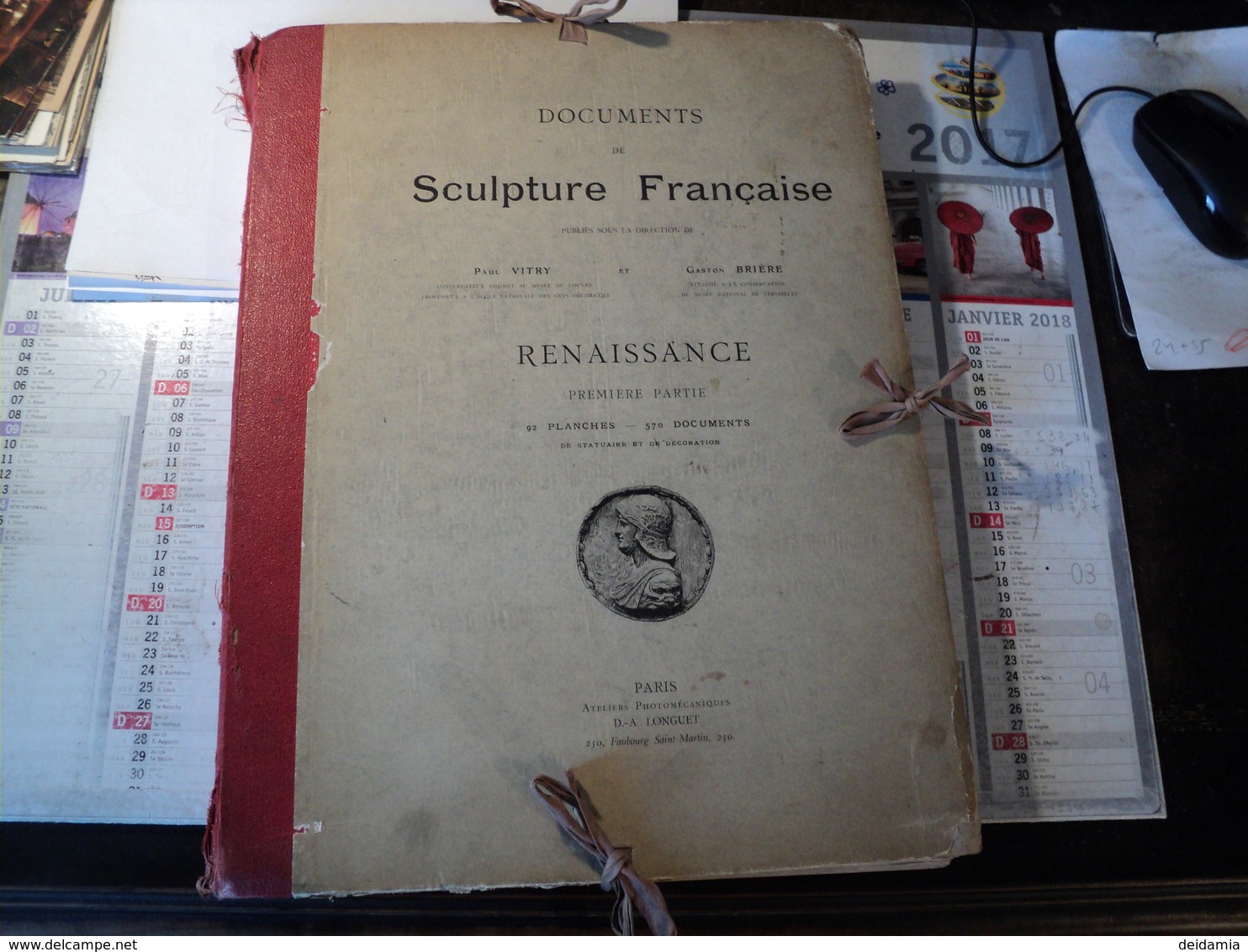 GROS ENSEMBLE DE PLANCHES. DOCUMENTS DE SCULPTURE FRANCAISE. DEBUT XX°. 1911? RENAISSANCE 1° PARTIE. 92 PLANC - Autres & Non Classés