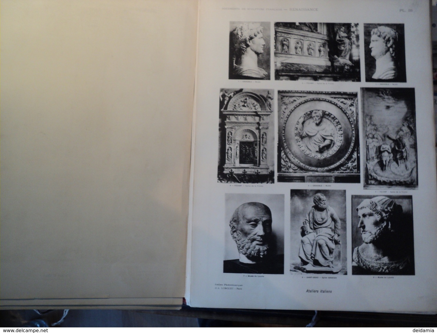 GROS ENSEMBLE DE PLANCHES. DOCUMENTS DE SCULPTURE FRANCAISE. DEBUT XX°. 1911? RENAISSANCE 1° PARTIE. 92 PLANC - Autres & Non Classés