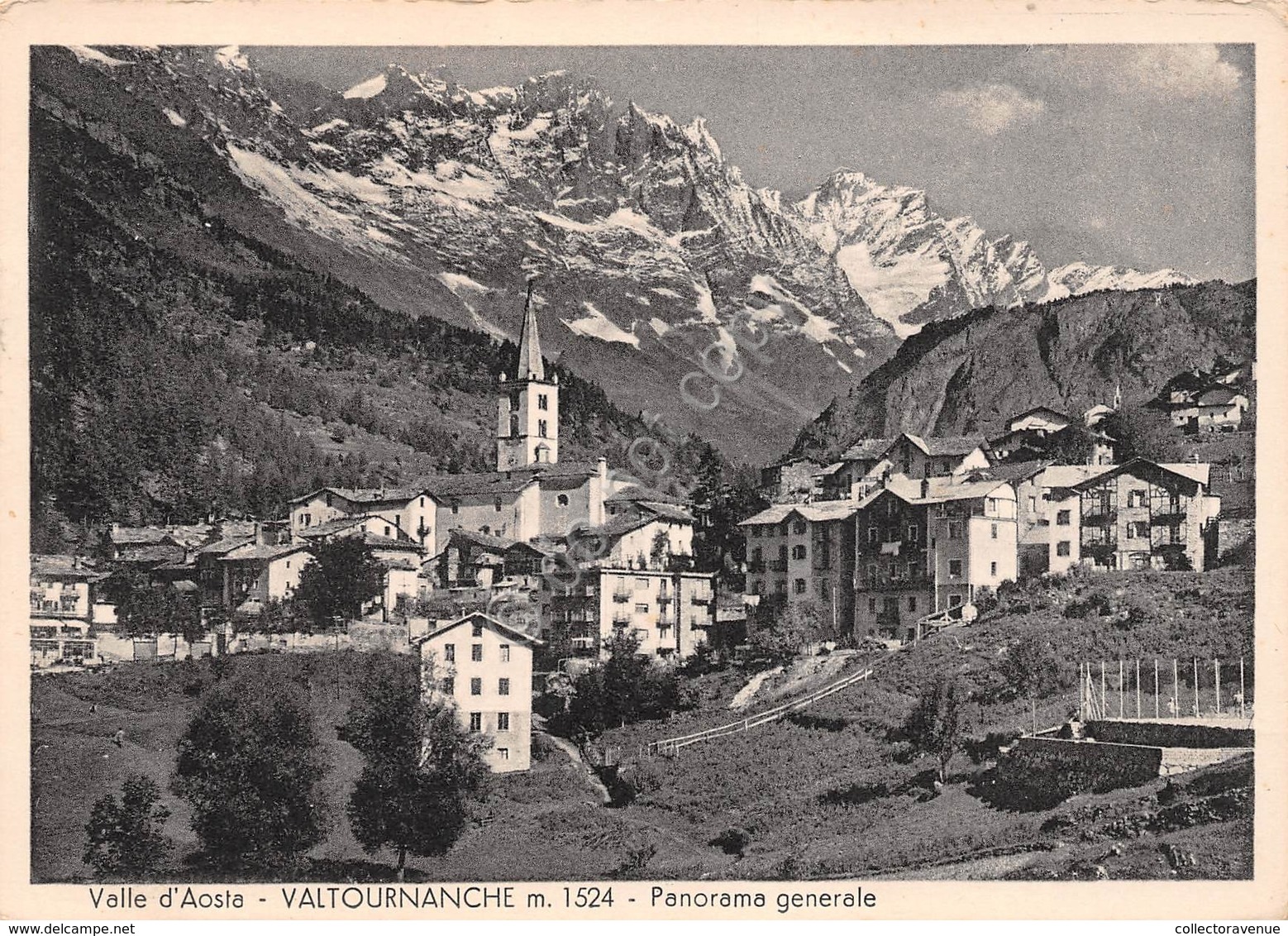 Cartolina Valtournanche Panorama 1954 (Aosta) - Other & Unclassified