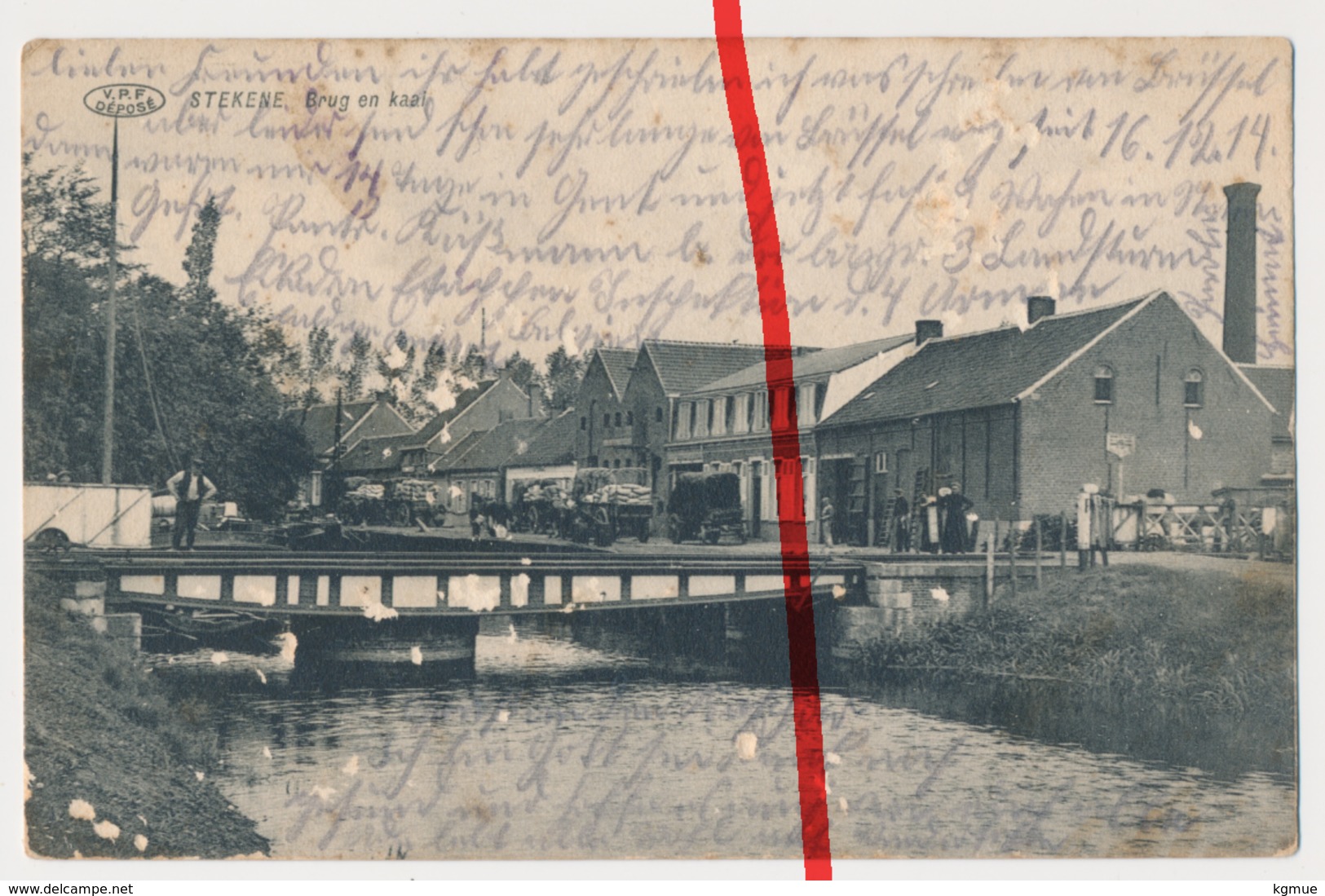 PostCard - Stekene - Brug En Kaai - 1914 - Briefstempel II. Landsturm-Inf. Bat. - Stekene