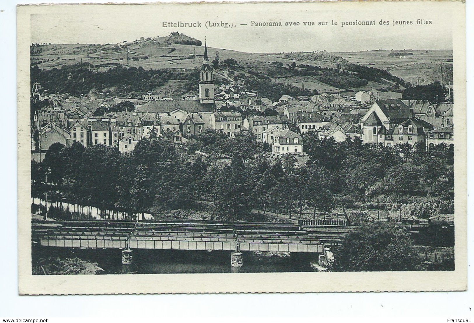 Ettelbruck Panorama Avec Vue Sur Le Pensionnat Des Jeunes Filles - Ettelbruck